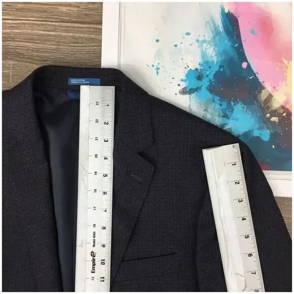 14TH Union Mens Blazer Sport Coat Two Button‎ Casual Jacket 42S Slim Wool Suits